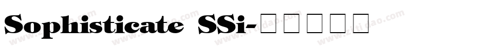 Sophisticate SSi字体转换